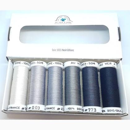 Soie 1003 - Pack 6 nuances - Noir & Blanc