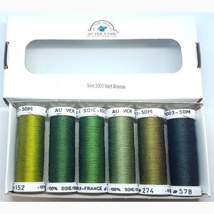 Soie 1003 - Pack 6 nuances - Vert Bronze