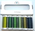 Soie 1003 - Pack 6 nuances - Vert Bronze