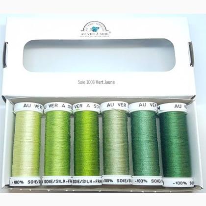 Soie 1003 - Pack 6 nuances - Vert Jaune