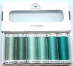 Soie 1003 - Pack 6 nuances - Vert Bleu