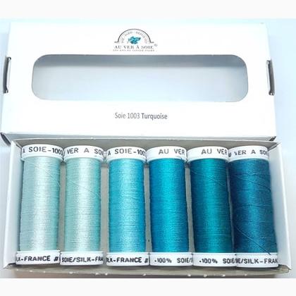 Soie 1003 - Pack 6 nuances - Turquoise