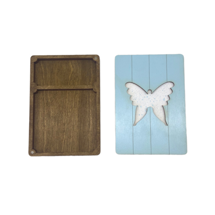Coffret en bois - Papillon