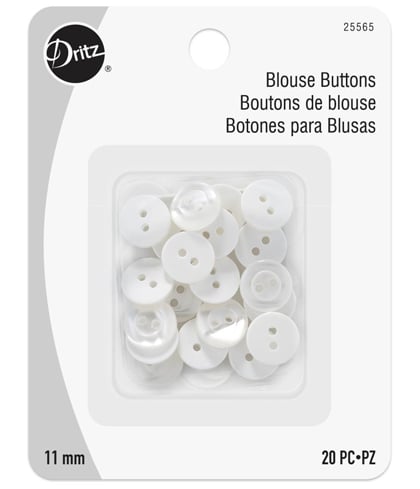 Boutons de Blouse - Blanche perle