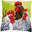 Coussin : Coq et poules