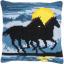 Coussin : Chevaux au clair de lune