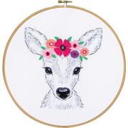 Cerf avec fleurs