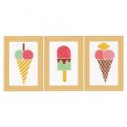 Glaces lot de 3
