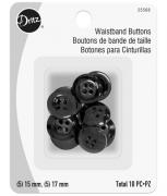 Boutons de Bande de Taille - Noir