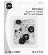 Boutons de Blouse - Blanche et noir