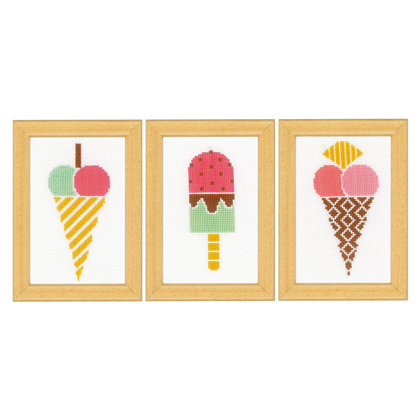 Glaces lot de 3