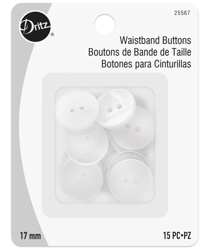 Boutons de Bande de Taille - Blanche perle