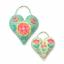 Kit Feutrine - 2 Petits coeurs fleuris folk art