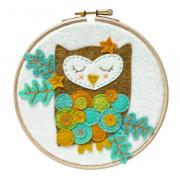 Kit Feutrine - Petite Chouette endormie - avec tambur
