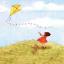 Carte postale - Faire voler un cerf-volant
