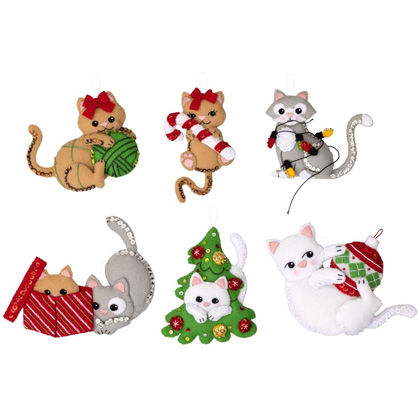 Kit Décorations en feutrine - Frisky Kitties