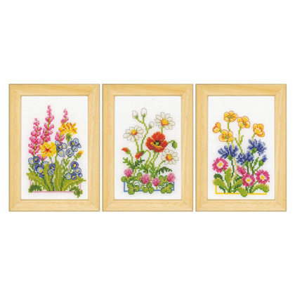 Fleurs des champs - lot de 3