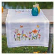 Chemin de table - Lavande et fleurs des champs