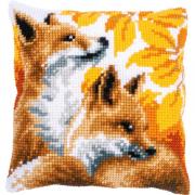 Coussin : Renards en automne