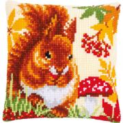 Coussin : Ecureuil en automne