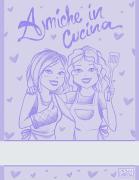 Serviette - Copines Dans La Cuisine - Lilas