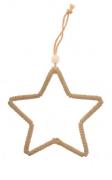 Étoile en bois et jute