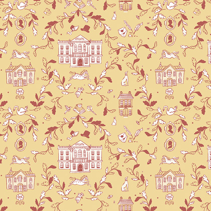 Orgueil et Préjugés - Pemberley Jaune 45x110cm.