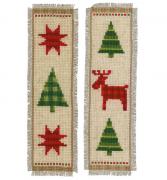 Marquepage - Arbres de Noël à damier (2)