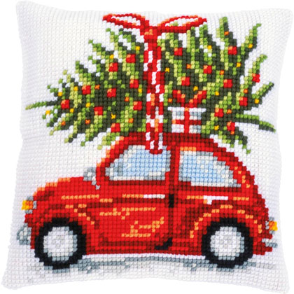Coussin : Voiture de Noël