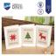 Cartes à broder : Arbres de Noël à damier - Set de 3