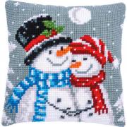 Coussin : Bonhommes de neige