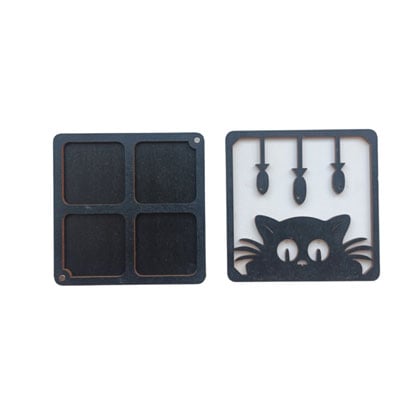 Coffret en bois - Chat