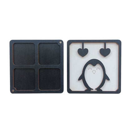 Coffret en bois - Pingouin