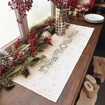 Chemin de table «Élégance hivernale» - Aida
