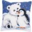 Coussin - Ours blanc et pingouin