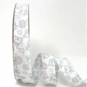Biais Teddy - Ourson couleur Bleu clair (30 mm)