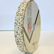 Biais Fancy - Fleurs Jaune Vert (30 mm)