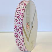 Biais Fancy - Fleurs Rose (30 mm)