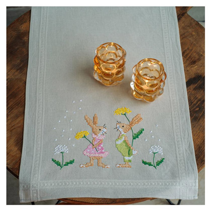 Chemin de table - Lapins de Pâques