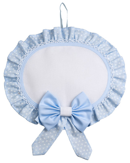 Ornement Naissance - Ovale - Bleu Ciel