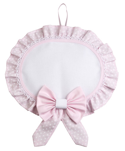 Ornement Naissance - Ovale - Rose