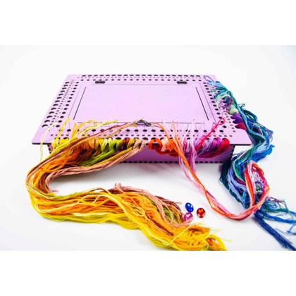Organisateur d\'aiguilles et porte fils - 66 trous - Lavande