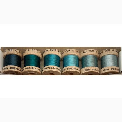 Soie Perlée - Pack 6 nuances - Turquoise
