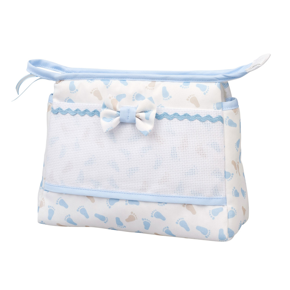 Trousse - Primi Passi - Bleu ciel de Filet - Enfants - Supports à broder -  Casa Cenina