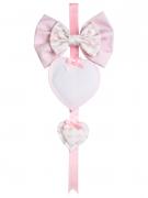 Ornement Naissance - Primi Passi Due Cuori - Rose