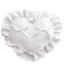 Coussin pour anneaux de mariage - Coeur - Blanc