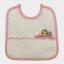 Bavoir avec pochette en tissu aida - Bateau - Rose