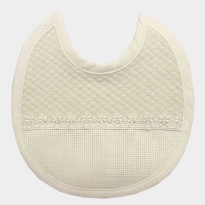 Bavoir en interlock - Beige