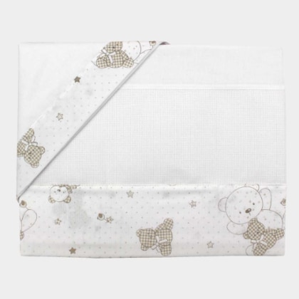 Ensemble pour le lit - Oursons Lurex - Blanc (2pièces)