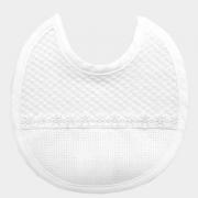 Bavoir en interlock - Blanc